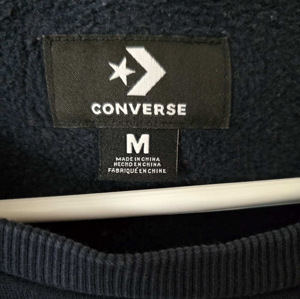 Converse Colorblock Logo Crewneck Sweatshirt- Mens Size M - Picture 3 of 5